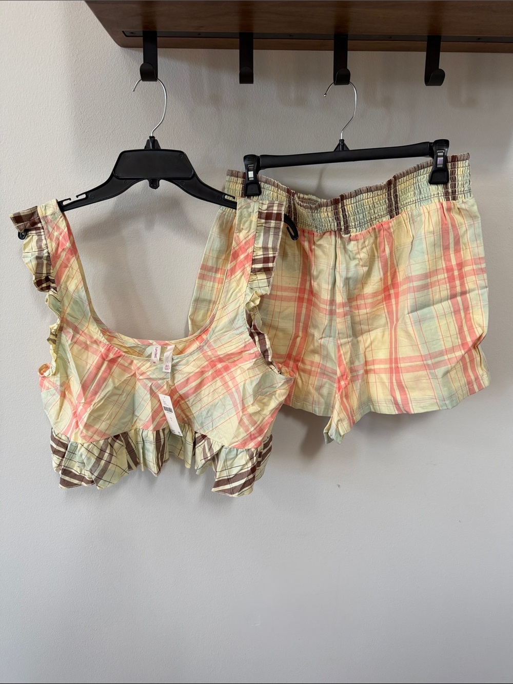 Anthropologie Lyrebird Ruffle Lounge Set